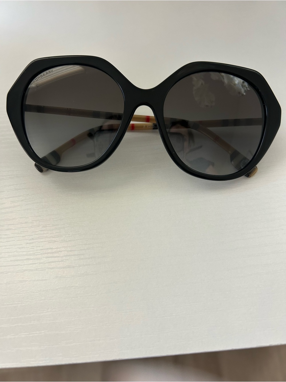 Women’s Black Oversized Burberry Sunglasses - Designer Style